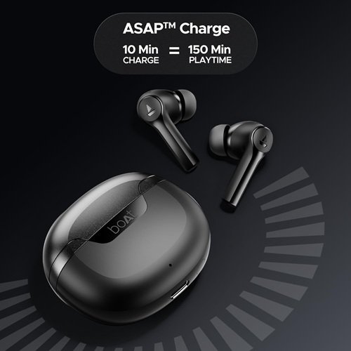 boAt Airdopes 300 TWS Ear Buds Wireless Earphones with mic Gunmetal Black boAt Airdopes 300 TWS Ear Buds Wireless Earphones with mic Gunmetal Black