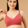 Non-Padded Non-Wired Full Coverage T-shirt Bra in Salmon Pink - Cotton Non-Padded Non-Wired Full Coverage T-shirt Bra in Salmon Pink - Cotton