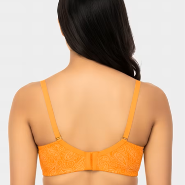 Well Indian Golden Yellow Motif Printed Padded Bra Well Indian Golden Yellow Motif Printed Padded Bra