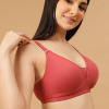 Non-Padded Non-Wired Full Coverage T-shirt Bra in Salmon Pink - Cotton Non-Padded Non-Wired Full Coverage T-shirt Bra in Salmon Pink - Cotton