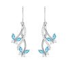 Well 925 Sterling Silver Butterfly Pendant Earring Chain Jewellery Set Well 925 Sterling Silver Butterfly Pendant Earring Chain Jewellery Set