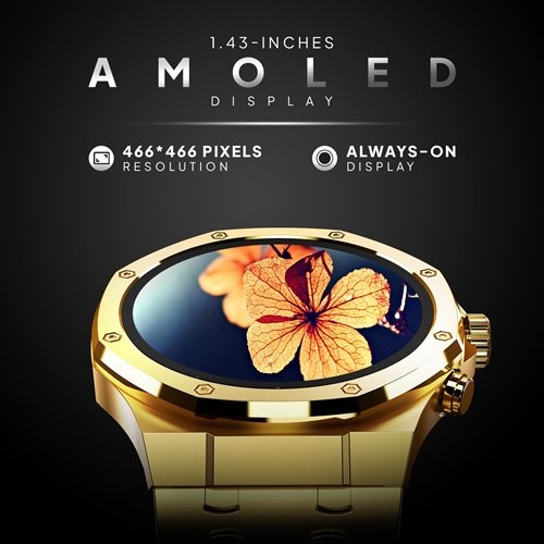 Fire-Boltt Royale Luxury Stainless Steel Smart Watch 36.32mm (1.43 inch) AMOLED Display Fire-Boltt Royale Luxury Stainless Steel Smart Watch 36.32mm (1.43 inch) AMOLED Display