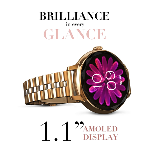 Noise Diva Smartwatch for Women with Diamond Cut Dial Glossy Metallic Finish Noise Diva Smartwatch for Women with Diamond Cut Dial Glossy Metallic Finish